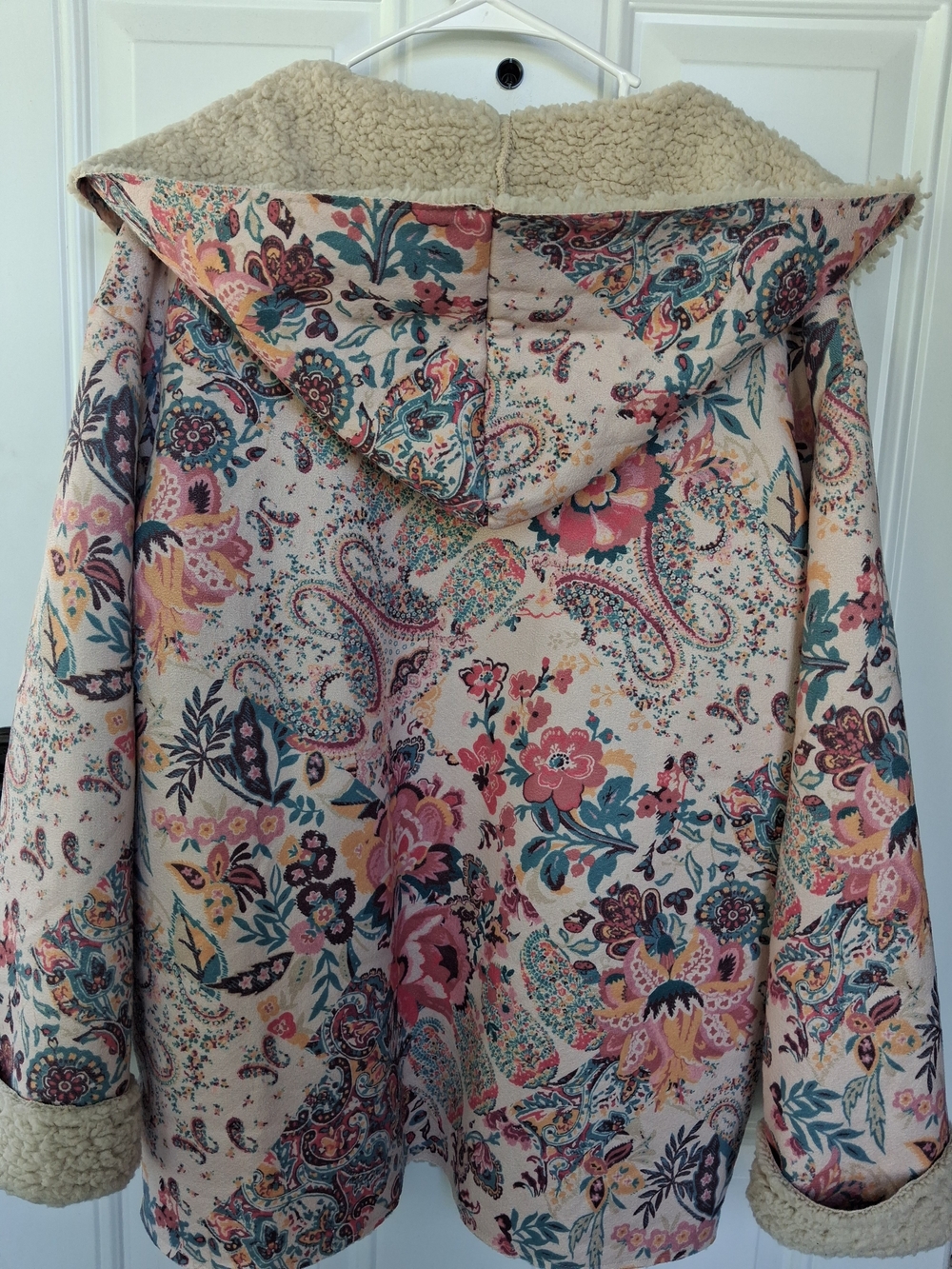 Floral Lined Jacket in Cream Never Worn - Picture 3 of 3